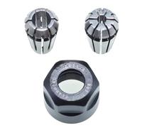 YJQHODY 1pc Steel Spring Chuck Kit, 1/8inch 1/4inch Metal Chucks with Nut, Suitable for CNC Engraving Lathe Tool(ER16)