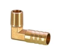 YJQHODY Brass BSP Thread Elbow Fitting, Pagoda Barbed Hose Connector for Pneumatic Use Enhanced Grip 1 Piece(1/4inch*13mm)