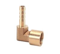 YJQHODY Brass Elbow Pipe Fitting Female Thread Barb Hose Tail, Water Adapter for Natural Quick Connector 1 piece(12mm*3/8inch)