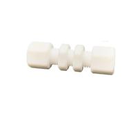 YJQHODY Euqal and Reducer Single Ferrule Compression Union Tube Adapter, PTFE Coupler Connector Replacement Part 1pc(6.35 * 6.35mm)