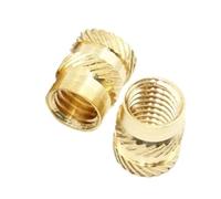YJQHODY Knurled Brass Insert Nuts, Heat-Set Threaded Inserts for M1-M8 3D Printing Precision Threads(8MM*M3*4.5MM)