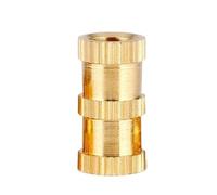 YJQHODY Pure Copper Embedded Nutsert, Precision Machined Brass Metric Thread Insert for Injection Molding(12MM*M8*10MM)