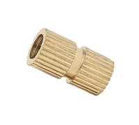 YJQHODY Pure Copper Embedded Nutsert, Precision Machined Brass Metric Thread Insert for Injection Molding(6MM*M4*5.2MM)