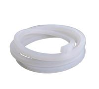 YJQHODY Rectangular Head Weather Rubber Strip, 1m White Silicone Seal Gasket Solid Bar for Cabinet Door(5mm*15mm)