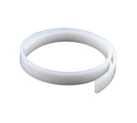 YJQHODY Silicone Weatherstrip Square Headed, Rubber White Solid High Temperature Resistance Strip 1 Piece(6mmx25mmx1m)