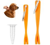YJQXMYU 2 Pack Tick Removal Tool, Tick Remover Tools for Dog Cat Horse and Human, Dog First Aid Kit, 2 Different Size