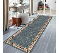 YJRBZ Blue Grey Carpet Runners for Hallway, Kitchen Hall Stairs Narrow Runner Rug, 100cm 1.5m 2m 250cm 300cm 4m 5m 6m Extra Long Carpets with Non Slip Backing (Size : 80x150cm/2.6ftx4.9ft)