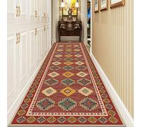 YJRBZ Carpet Runner Hallway Runner Rug, Long Narrow Kitchen Rugs with Non Slip Backing, Vintage Red | Wide 60cm/ 70cm/ 80cm/ 100cm/ 120cm (Size : 80x300cm/2.6ftx9.8ft)