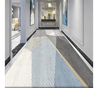 YJRBZ Grey Long Carpets for Hallway, Kitchen Stairs Corridor Thick Runner Rug Width 60cm 70cm 80cm 90cm 100cm Carpet Runner Non Slip Washable Door Mat (Size : 60x200cm/2ftx6.6ft)