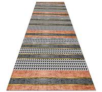 YJRBZ Modern Carpet Runner for Hallway/Kitchen/Stairs, Gray Orange Rug Runners Washable Floor Non Slip Mats,Width 60cm/ 80cm/ 100cm/ 120cm Long Carpets (Size : 60×200cm)