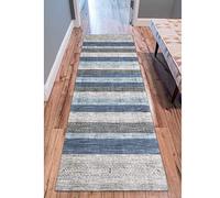 YJRBZ Modern Long Gray Blue Non-Slip Carpet Hallway Runner Rugs for Corridor/Kitchen/Stairs - Width 60cm 80cm 100cm 120cm (Size : 80×450cm)