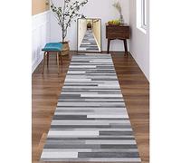 YJRBZ Narrow Hall Runner Rugs, Grey| Hallway Carpet Runner 1m 1.5m 2m 2.5m 3m 3.5m 4m 4.5m 5m 5.5m 6m Extra Long Gray Runner Rug - Width 60cm 70cm 80cm 100cm 120cm (Size : 100x350cm/3.3ftx11.5ft)