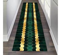 YJRBZ Narrow Hallway Runner Rug Luxury Green Width 60cm 70cm 80cm 90cm 100cm, Carpet Runner for Kitchen Hall Stairs, Area Rugs Non Slip Washable Floor Mat (Size : 100x250cm/3.3ftx8.2ft)