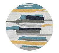 YJRBZ Nordic Geometry Area Rugs in Round, Living Room Bedroom Bedside Soft Carpet Circular Computer Chairs Mat Indoor Outdoor Washable Hanging Blanket Carpet (Size : Diameter 90cm)