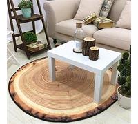 YJRBZ Round Carpet Ancient Tree Annual Ring Area Rugs Living Dining Sofa Coffee Table Mat Soft Bedroom Bedside Rugs Computer Chair Non-slip Mat (Size : Diameter 120cm)