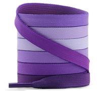 YJRVFINE Colorful Print Shoe Laces: 1 Pair Flat Rainbow Gradient Shoelaces, 07 Purple Gradient, 48 Inch (122cm)