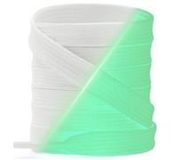 YJRVFINE Flat Luminous Shoe Laces: 2 Pairs Glow in the Dark Shoelaces for Sneakers, 01 White, 31 inch (80CM)