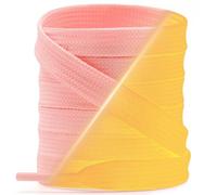 YJRVFINE Flat Luminous Shoe Laces: 2 Pairs Glow in the Dark Shoelaces for Sneakers, 02 Pink, 63 inch (160CM)