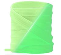 YJRVFINE Flat Luminous Shoe Laces: 2 Pairs Glow in the Dark Shoelaces for Sneakers, 04 Green, 47 inch (120CM)