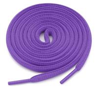 YJRVFINE Half Round Sneaker Shoelaces: 2 Pairs Oval Shoe Laces for Athletic Sport Shoes, 10 Medium Purple, 55 Inch (140CM)