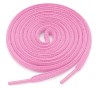 YJRVFINE Half Round Sneaker Shoelaces: 2 Pairs Oval Shoe Laces for Athletic Sport Shoes, 24 Pink, 47 Inch (120CM)