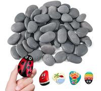 YJSDDNTY 40 Pieces Stones for Painting, 1-3 cm Mini Painting Stones, Gravel Decorative Stones, Natural Stone, Painted Pebbles, Painted Pebbles, Smooth Pebbles for Painting, Beach Pebbles Stones for