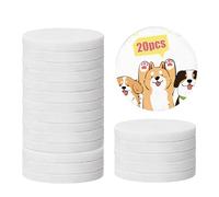 YJSDDNTY Pack of 20 White Flat Stones for Painting, 5 cm Smooth Pebbles, Large Smooth Pebbles, Mandala and Friendship Stone Art, Crafts, Gifts, DIY and More