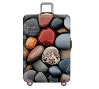 YJSZY Bohemian Galaxy Starry Sky Animal Print Suitcase Cover,Travel Suitcase Covers,Washable Anti-Scratch Luggage Cover Protectors,Luggage Covers for Suitcases Elastic,Boho (Cobblestone,L(25-28inch))