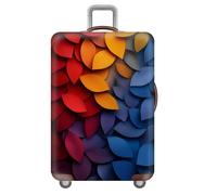 YJSZY Bohemian Galaxy Starry Sky Animal Print Suitcase Cover,Travel Suitcase Covers,Washable Anti-Scratch Luggage Cover Protectors,Luggage Covers for Suitcases Elastic,Boho (Leaves,M(22-24inch))