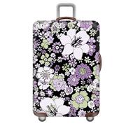 YJSZY Flower Luggage Cover,Floral Luggage Covers,Elastic Washable & Stretchable Suitcase Protector,Anti Scratch Suitcase Cover,Travel Accessories Baggage Covers for 18-32 Inch (Color 2,S(18-21inch))