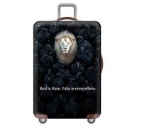 YJSZY Luggage Cover,3D City Animal Lion Starry Sky Outer Space Print Luggage Covers Protectors,Trolley Case Protective Cover,Washable Elastic Travel Suitcase Cover Protector (Lion,L(25-28inch))