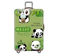 YJSZY Luggage Cover for 18-32 Inch,3D Print Suitcase Cover,Baggage Protector,Design Elastic Travel Accessories,Anti Scratches Dust Travel Bag Case Funny Cute for Kid,Boy,Teen (Panda,L(25-28inch))