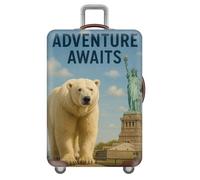 YJSZY Travel Luggage Cover,Personalized Suitcase Cover,The First Choice for Travel Enthusiasts Anti-Scratch Elastic Washable Baggage Suitcase Covers Protectors for Kid Adult (Bear,M(22-24inch))