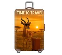 YJSZY Travel Luggage Cover,Personalized Suitcase Cover,The First Choice for Travel Enthusiasts Anti-Scratch Elastic Washable Baggage Suitcase Covers Protectors for Kid Adult (Giraffe,L(25-28inch))