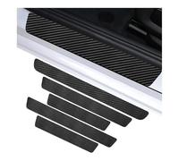 YJTYC 5 PCS Car Door Sill Protector for Toyota Hilux 2015-2023, Carbon Fiber Car Scuff Door Bumper Sill Protector Kick Plates Sticker Automobile