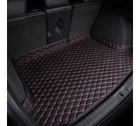 YJTYC Car Leather Boot Liner Mats for Toyota Camry Gasoline (Left Side Storage Box) 2008-2014, Auto Tailored Trunk Pad Cargo Tray Storage Carpets Anti-Slip Protector Interior,Black-Red