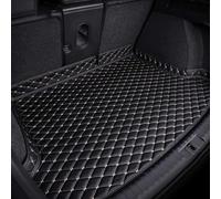 YJTYC Car Leather Boot Liner Mats for Toyota Camry Gasoline (Left Side Storage Box) 2008-2014, Auto Tailored Trunk Pad Cargo Tray Storage Carpets Anti-Slip Protector Interior,Black-White