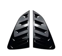 YJTYC Car Rear Quarter Window Louver Blinds for Volkswagen Polo MK6 2018-2025, ABS Plastic Side Air Vent Shutters for Vehicles Durable Shade Cover Trim,Black