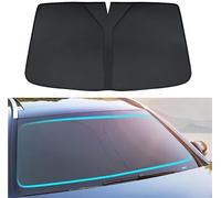 YJTYC Car Windscreen Sun Shade for Nissan Qashqai 2020-2024, Inside Front Windshield Visor Anti-Sun Shield Sunscreen Interior Accessories Foldable,A-Black