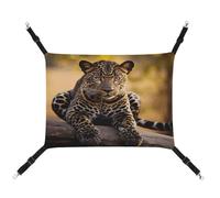YJWANDL Comfortable Pet Hammock, Africa Nature Leopard Print Cat Hammock Space-Saving Canvas Bed for Small Dogs and Cats, Easy to Install and Portable