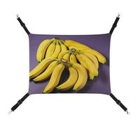 YJWANDL Comfortable Pet Hammock, Unique Banana Fruit Print Cat Hammock Space-Saving Canvas Bed for Small Dogs and Cats, Easy to Install and Portable