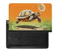 YJWANDL Passport Protector, Tortoise Turtle Jumping Print Travel Passport Holder Passport Case Passport Sleeve Passport Cover with Pockets, style, style, One Size, Minimalist