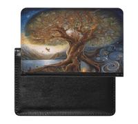 YJWANDL Passport Protector, Tree of Life Print Travel Passport Holder Passport Case Passport Sleeve Passport Cover with Pockets, style, style, One Size, Minimalist