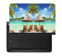 YJWANDL Passport Protector, Tropical Holidays Print Travel Passport Holder Passport Case Passport Sleeve Passport Cover with Pockets, style, style, One Size, Minimalist
