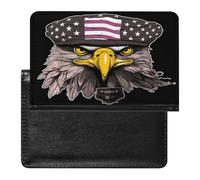 YJWANDL Passport Protector, US Army Cool American Flag Eagle Print Travel Passport Holder Passport Case Passport Sleeve Passport Cover with Pockets, style, style, One Size, Minimalist