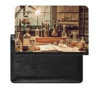 YJWANDL Passport Protector, Vintage Chemistry Lab Print Travel Passport Holder Passport Case Passport Sleeve Passport Cover with Pockets, style, style, One Size, Minimalist