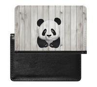 YJWANDL Passport Protector, White Wooden Panda Print Travel Passport Holder Passport Case Passport Sleeve Passport Cover with Pockets, style, style, One Size, Minimalist