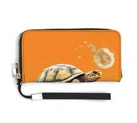 YJWANDL Pu Leather Wallet, Tortoise Turtle Jumping Print Long Wallet for Women Handheld Clutch Wallet Women's Card Holder Wallet, style, 20.0*10.5cm, Modern