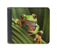 YJWANDL PU Leather Wallet, Tree Frog Print Wallet with Multiple Slots Bifold Wallet Travel Wallet Modern Wallet Elegant Wallet, style, One Size, Minimalist