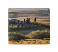 YJWANDL PU Leather Wallet, Tuscany Landscape Tree Scenery Farm Print Wallet with Multiple Slots Bifold Wallet Travel Wallet Modern Wallet Elegant Wallet, style, One Size, Minimalist